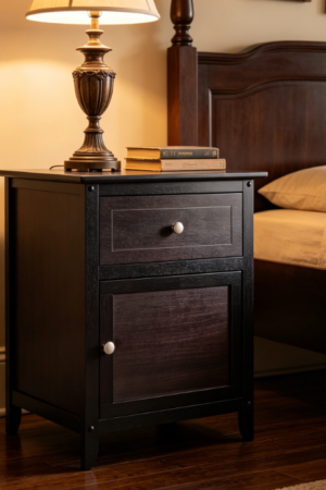 Bedside Table, 18.9 Inches, Espresso